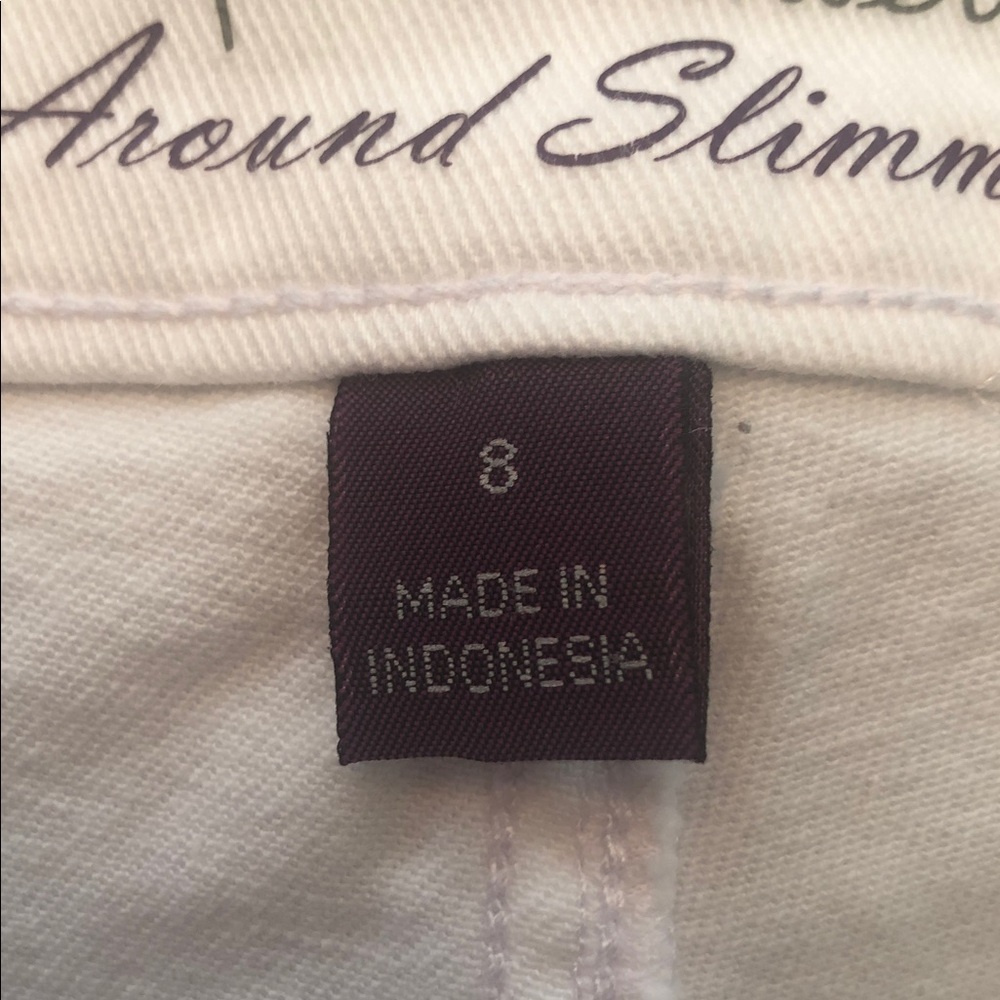 Gloria Vanderbilt Bright White All-Around Slimming Effect Amanda Capris Size 8 - Picture 5 of 7